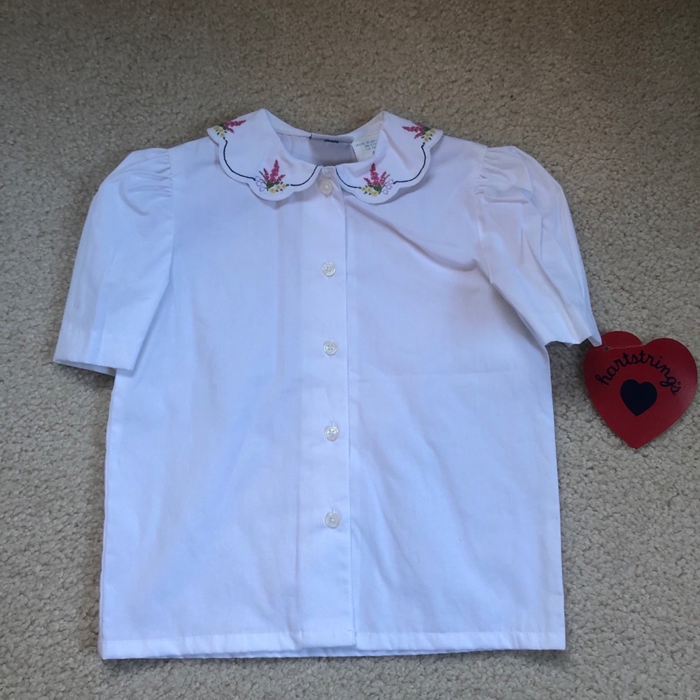 NWT Hartstrings embroidered blouse